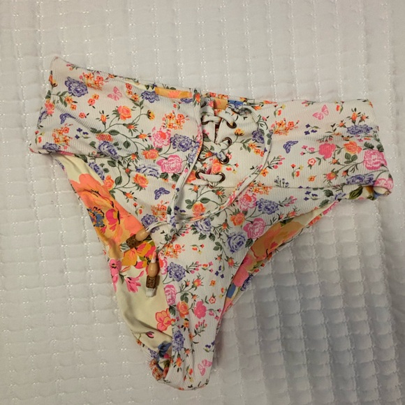 Maaji Floral High-Waisted Bikini Bottom - Picture 4 of 7